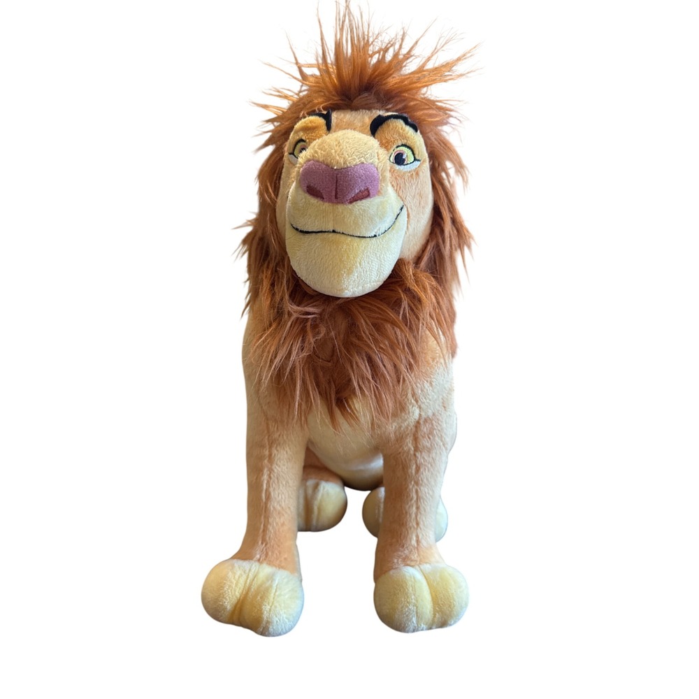 Disney Simba Plush Toy Kids Gold  Lion King Stuffed Animal Faux Fur Mane